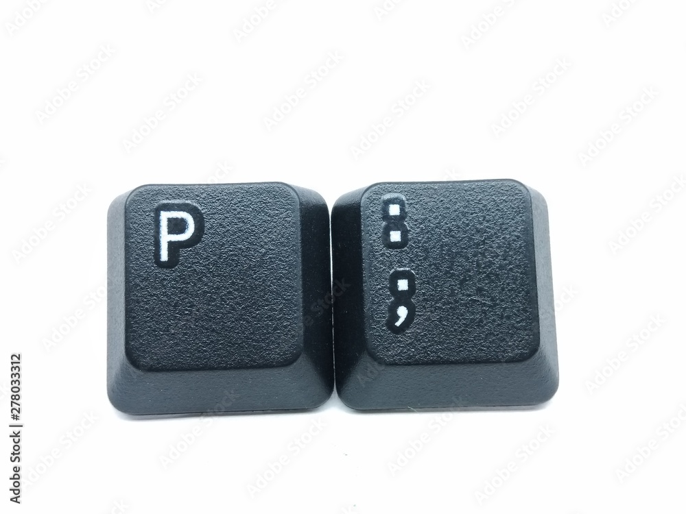 A picture of keyboard keys on white background A picture of keyboard keys on white background