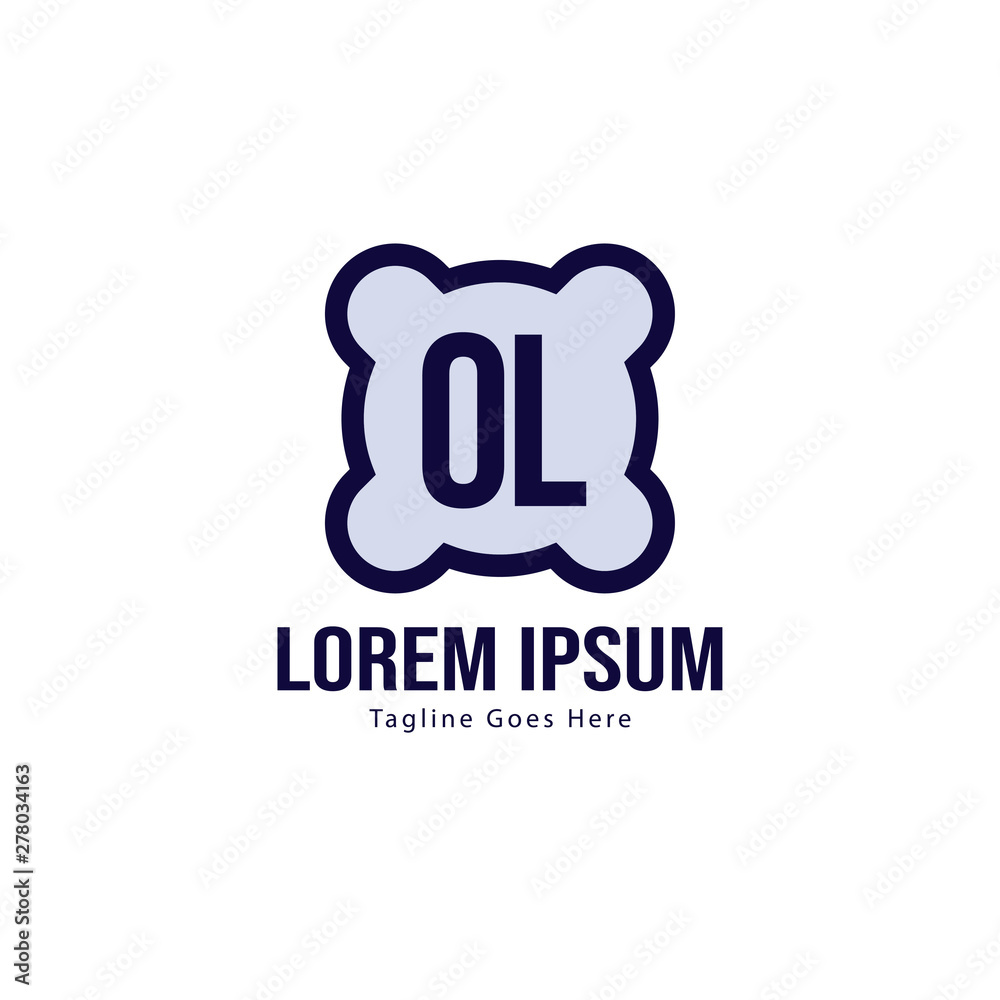 Initial OL logo template with modern frame. Minimalist OL letter logo vector illustration Initial OL logo template with modern frame. Minimalist OL letter logo vector illustration