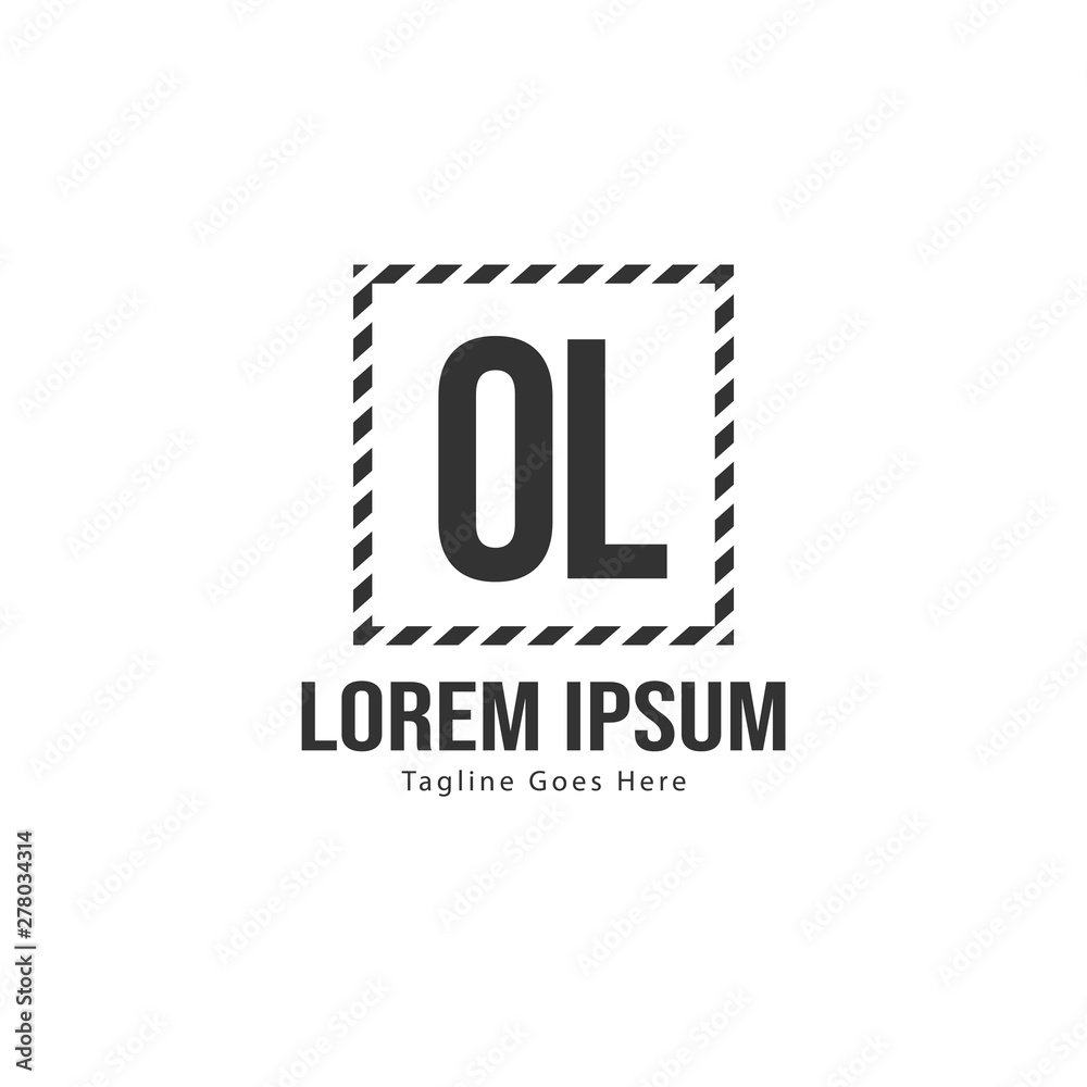 Initial OL logo template with modern frame. Minimalist OL letter logo vector illustration Initial OL logo template with modern frame. Minimalist OL letter logo vector illustration