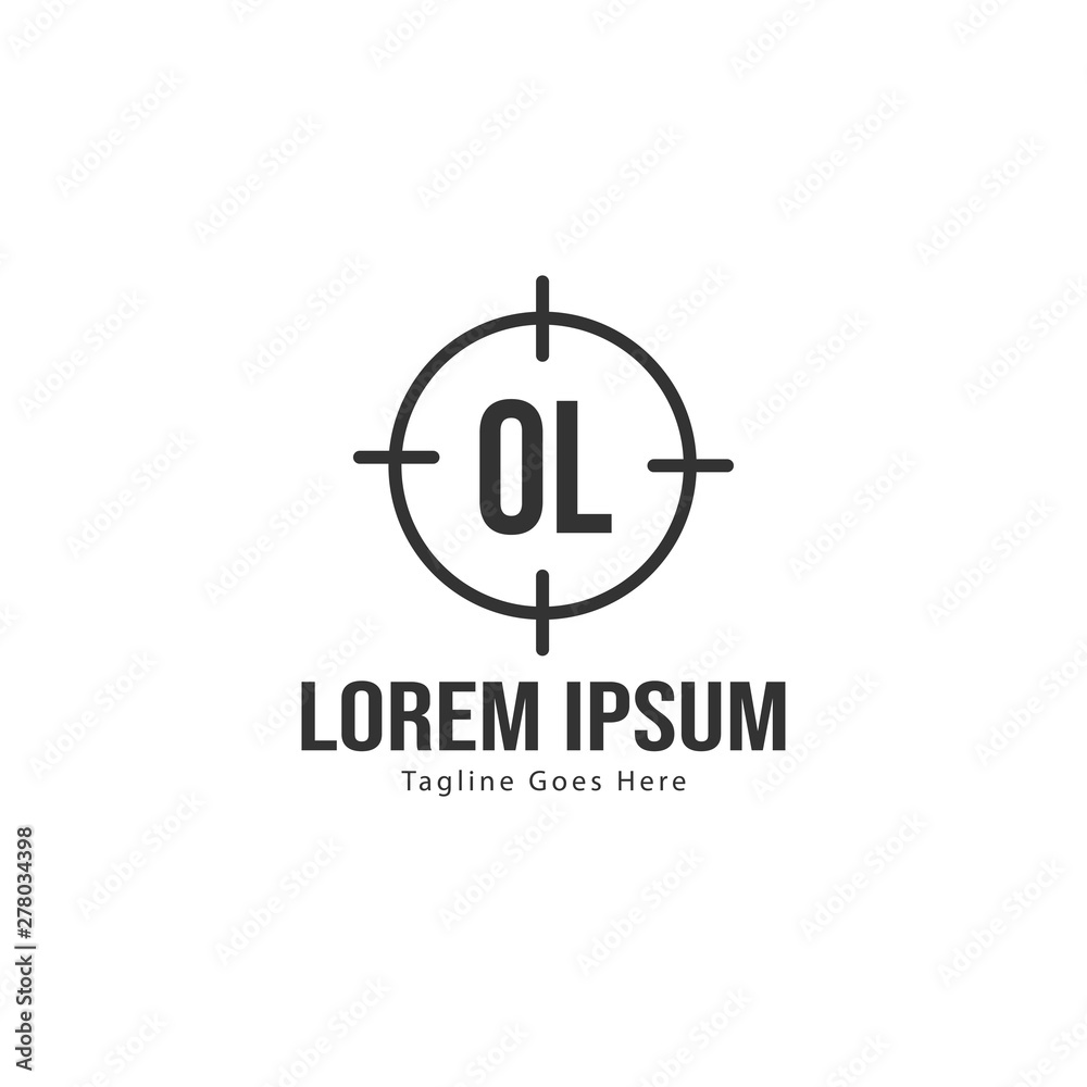 Initial OL logo template with modern frame. Minimalist OL letter logo vector illustration Initial OL logo template with modern frame. Minimalist OL letter logo vector illustration