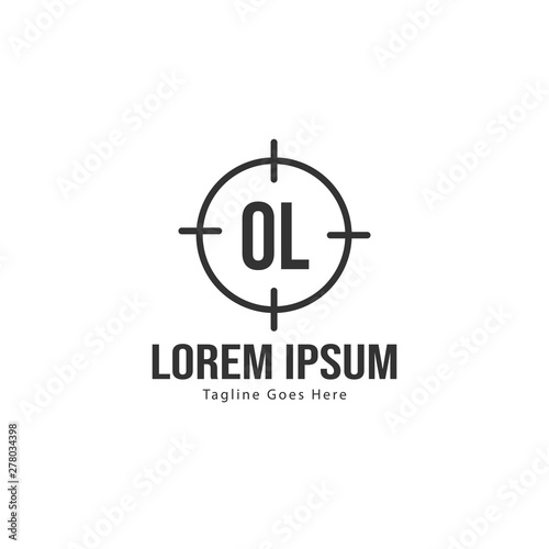 Initial OL logo template with modern frame. Minimalist OL letter logo vector illustration