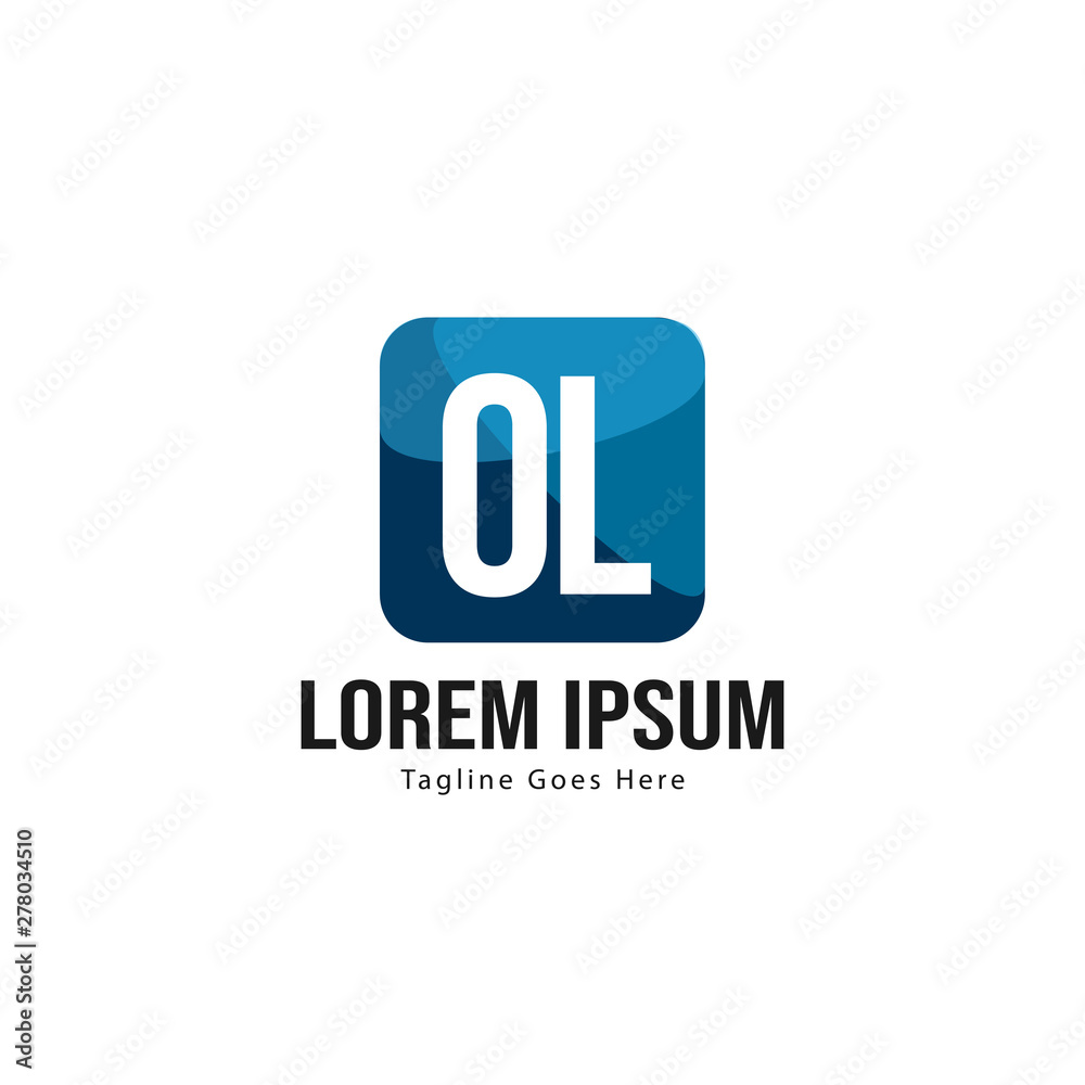Initial OL logo template with modern frame. Minimalist OL letter logo vector illustration Initial OL logo template with modern frame. Minimalist OL letter logo vector illustration