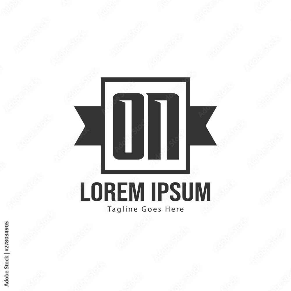 Initial ON logo template with modern frame. Minimalist ON letter logo vector illustration Initial ON logo template with modern frame. Minimalist ON letter logo vector illustration
