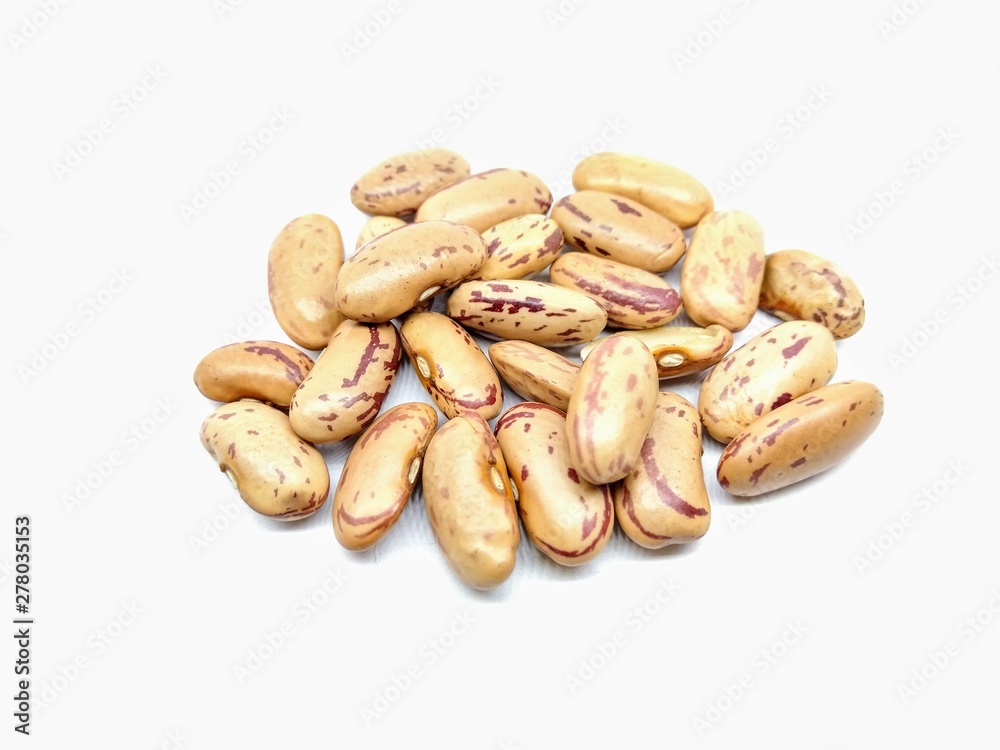 A picture of red kidney beans isolated on a white background A picture of red kidney beans isolated on a white background