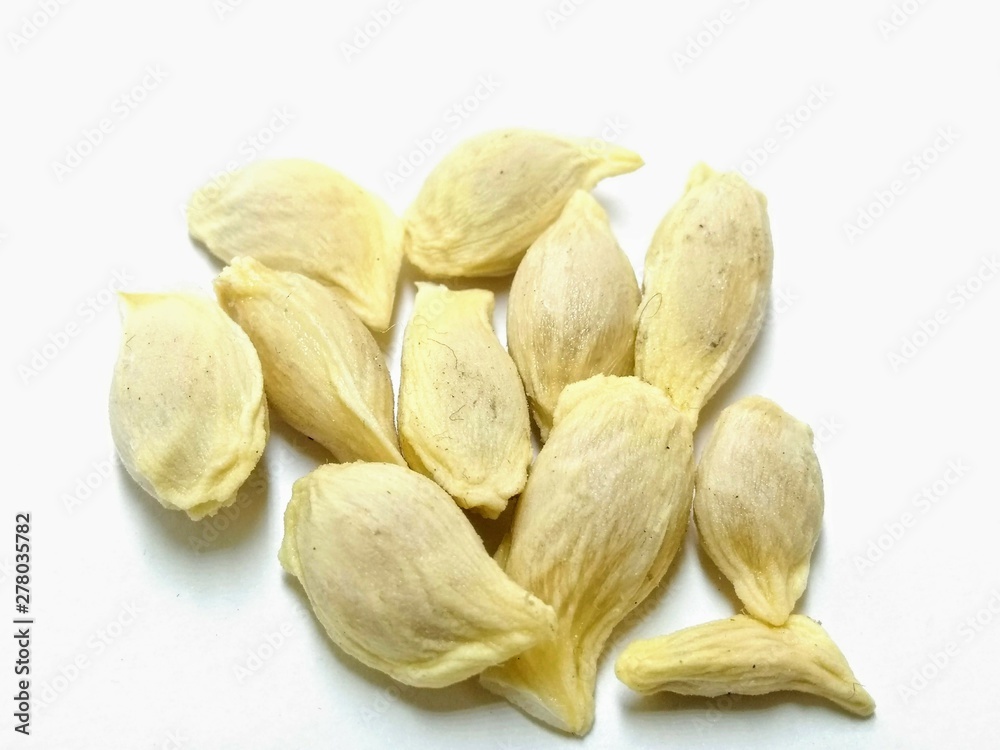 Fototapeta premium A picture of seeds isolated on white background