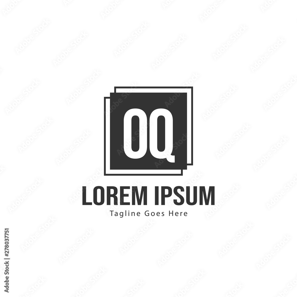 Initial OQ logo template with modern frame. Minimalist OQ letter logo vector illustration Initial OQ logo template with modern frame. Minimalist OQ letter logo vector illustration