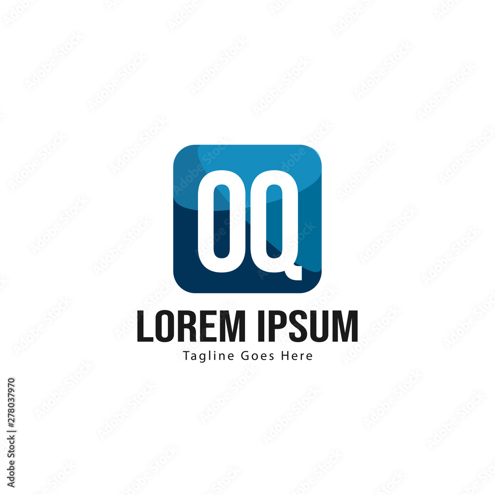 Initial OQ logo template with modern frame. Minimalist OQ letter logo vector illustration Initial OQ logo template with modern frame. Minimalist OQ letter logo vector illustration