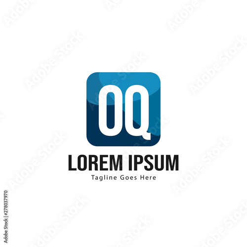 Initial OQ logo template with modern frame. Minimalist OQ letter logo vector illustration © Robani