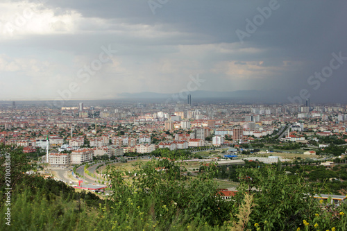 view of konya city from the hills