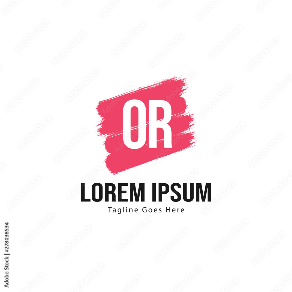 Initial OR logo template with modern frame. Minimalist OR letter logo vector illustration Initial OR logo template with modern frame. Minimalist OR letter logo vector illustration