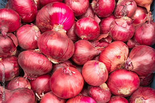Red Onions Background