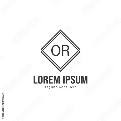 Free Download Initial OR logo template with modern frame. Minimalist OR letter logo vector illustration - GFXLoad