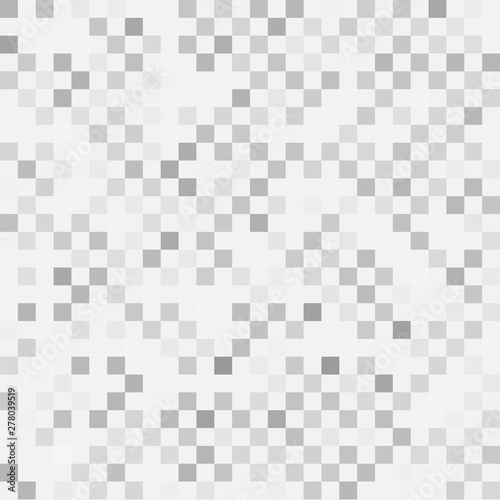 Gray seamless pattern. Gray pixels are randomly colored. Vector illustration.