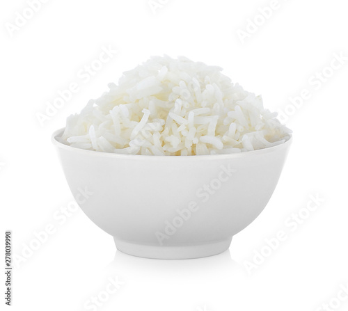 rice bowl on white background