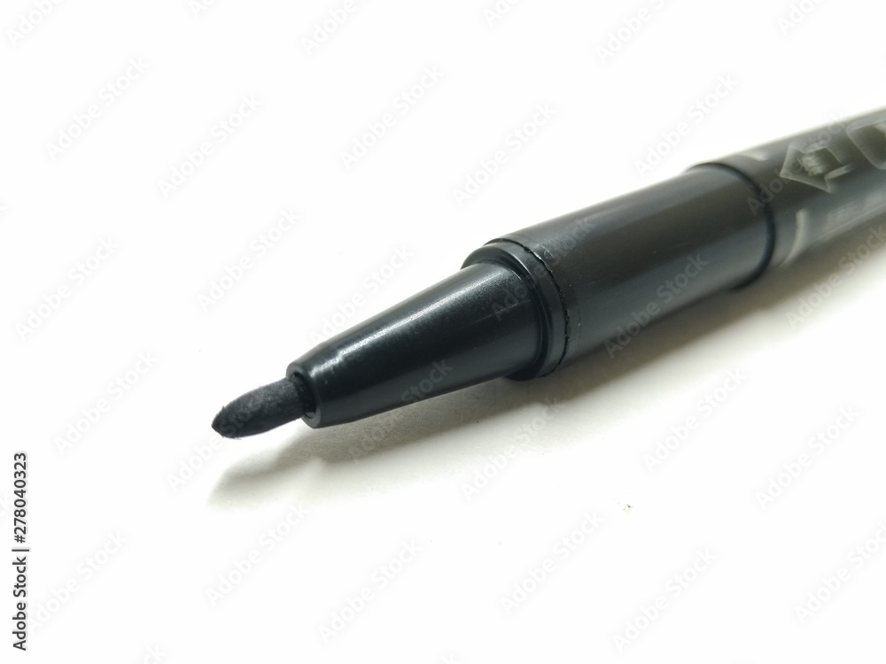 A picture of black marker on a white background A picture of black marker on a white background