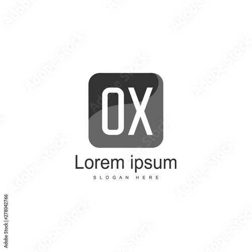 Free Download Initial OX logo template with modern frame. Minimalist OX letter logo vector illustration - GFXLoad