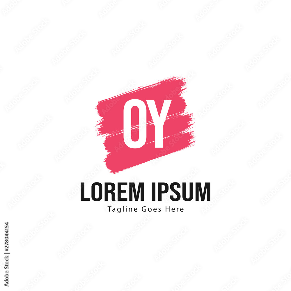 Initial OY logo template with modern frame. Minimalist OY letter logo vector illustration Initial OY logo template with modern frame. Minimalist OY letter logo vector illustration