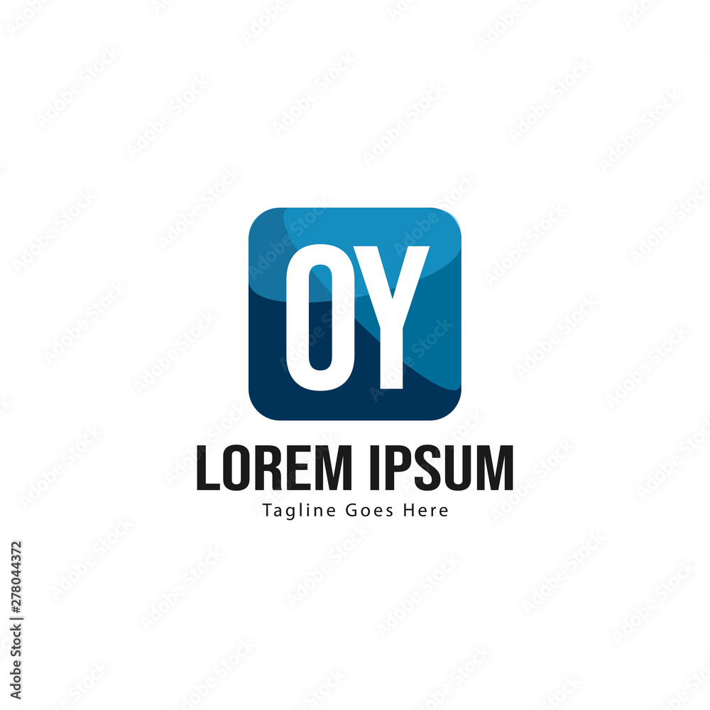 Initial OY logo template with modern frame. Minimalist OY letter logo vector illustration Initial OY logo template with modern frame. Minimalist OY letter logo vector illustration