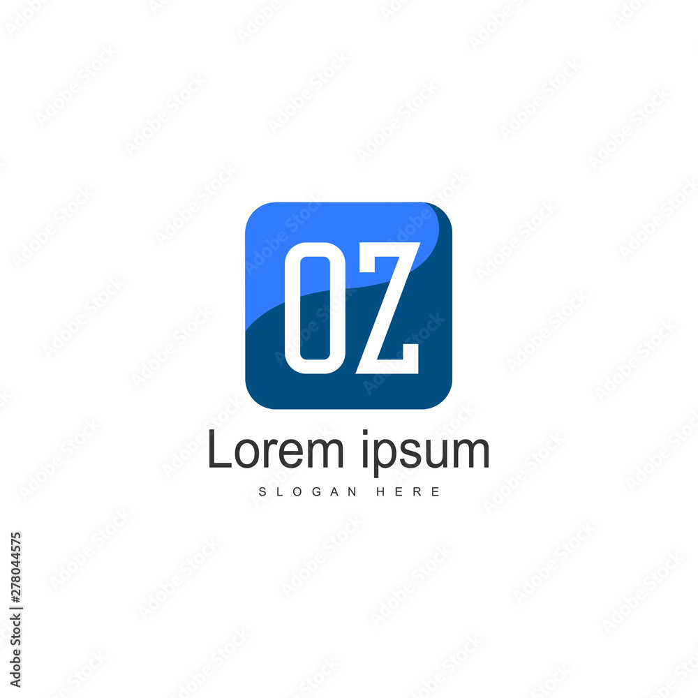 Initial OZ logo template with modern frame. Minimalist OZ letter logo vector illustration Initial OZ logo template with modern frame. Minimalist OZ letter logo vector illustration