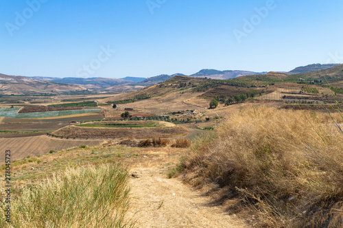 Beautiful Sicilian Landscape  Mazzarino  Caltanissetta  Sicily  Italy  Europe