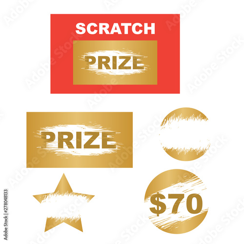 Lottery scratch and win game card background. Lottery cover for scratch card