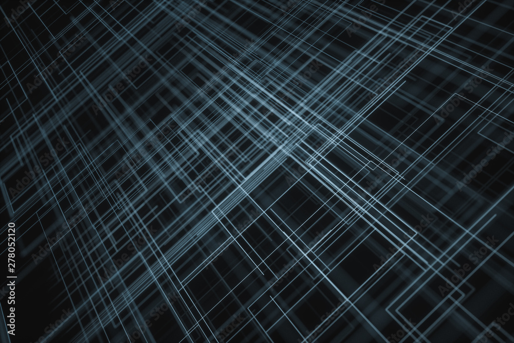 Glowing big data lines and technological background, 3d rendering. Glowing big data lines and technological background, 3d rendering.