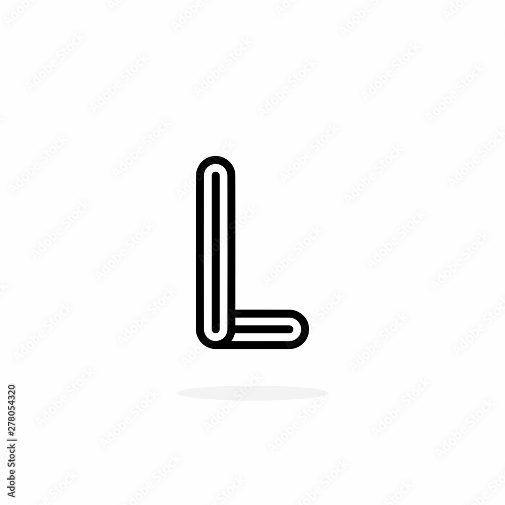Vector Logo Letter L Rounded Lines Vector Logo Letter L Rounded Lines