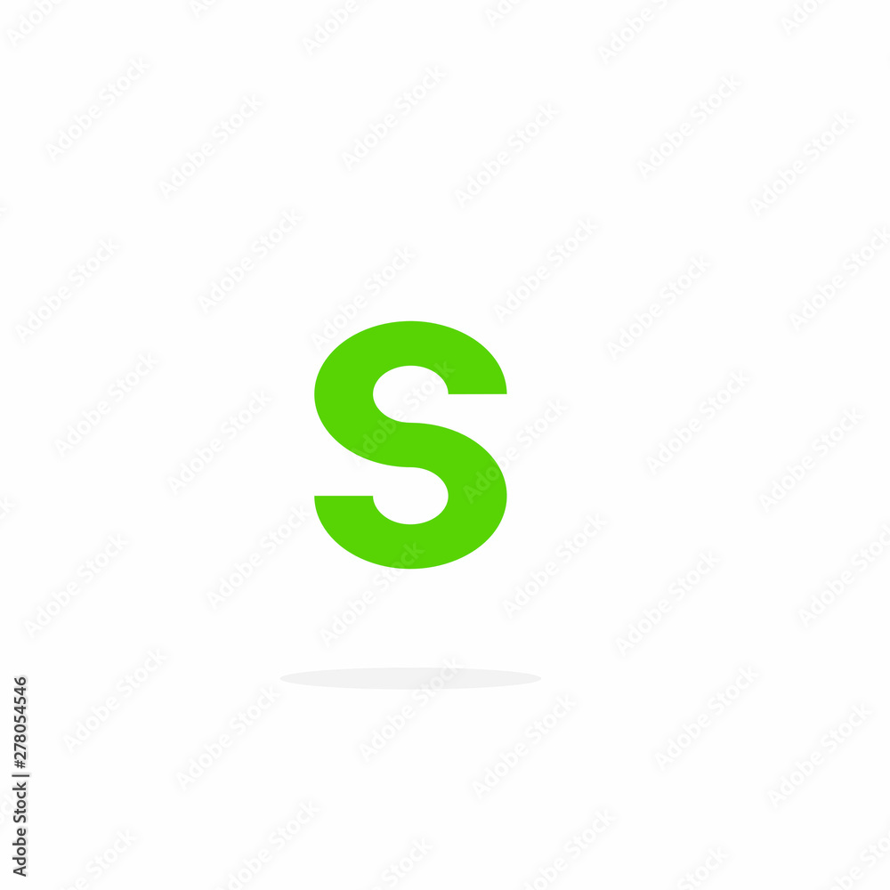 Vector Logo Letter S Round Sans Serif Lowercase