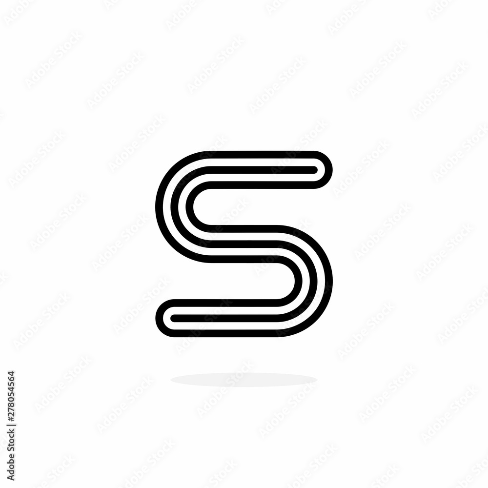 Vector Logo Letter S Rounded Lines Vector Logo Letter S Rounded Lines