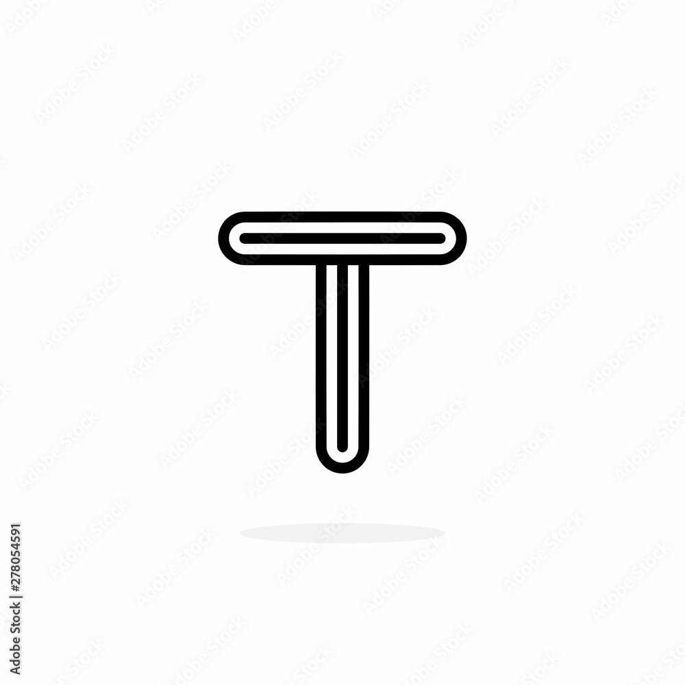 Vector Logo Letter T Rounded Lines Vector Logo Letter T Rounded Lines