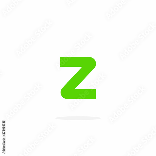 Vector Logo Letter Z Round Sans Serif Lowercase