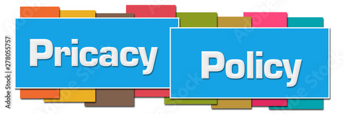 Privacy Policy Colorful Horizontal Squares Boxes 