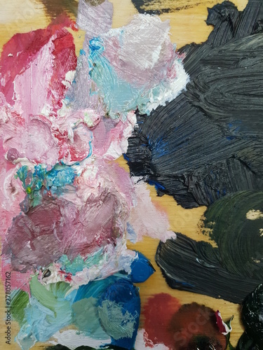 Wallpaper Mural the texture of the oil paint palette artist Torontodigital.ca