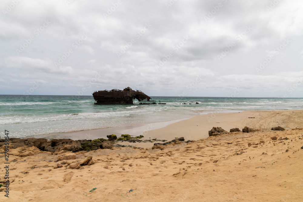 shipwrech in Boa Vista Cape Verde shipwrech in Boa Vista Cape Verde