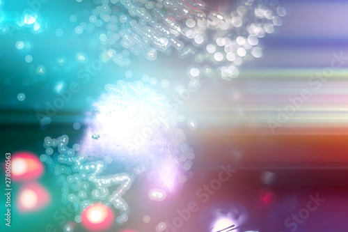 Christmas Background with bokeh light  Blurred Xmas background