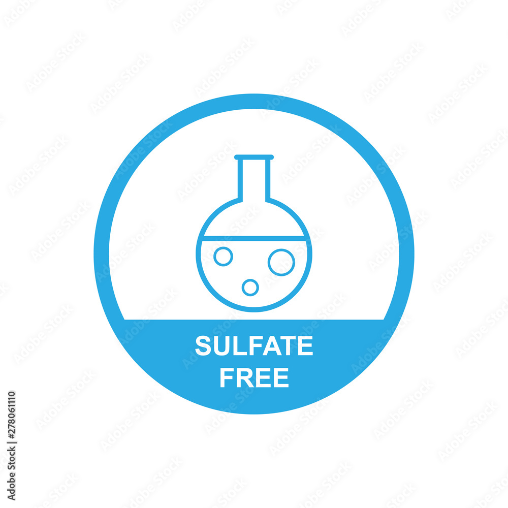 Sulfate free icon symbol simple design Sulfate free icon symbol simple design