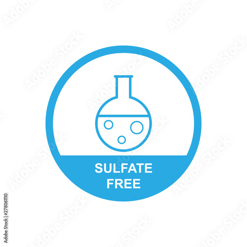 Sulfate free icon symbol simple design