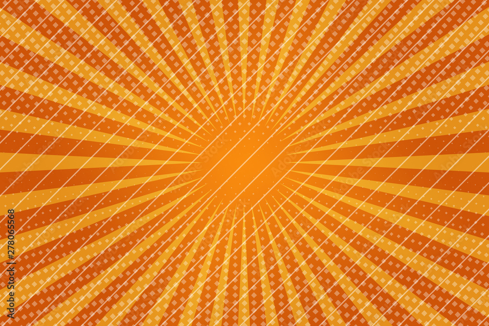 Fototapeta premium abstract, orange, design, illustration, wallpaper, light, red, backgrounds, graphic, pattern, yellow, texture, wave, art, color, lines, blue, backdrop, energy, digital, curve, gradient, sun, artistic