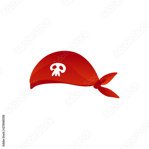 Vector pirates seaman hat with skull crossbones