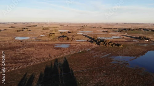 Drone flight on the fields