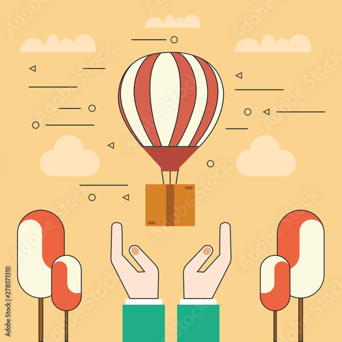  Online delivery service concept, online order tracking, can use for, landing page, 