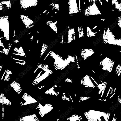 Grunge texture is black and white. Seamless pattern of cracks. Gloomy old background. Pattern to print. Worn  dirty surface.