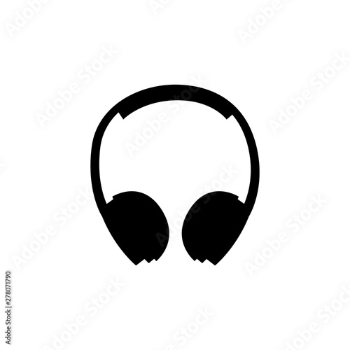 Safety headphones - black silhouette icon