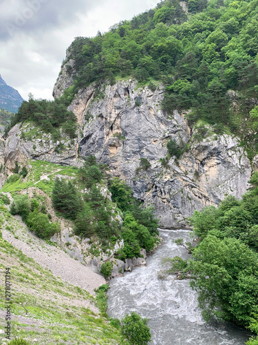 Canyon Kadargavan, river Fiagdon. Russia, North Ossetia - Alania photo