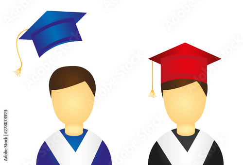 graduate icon isolated over white background vector