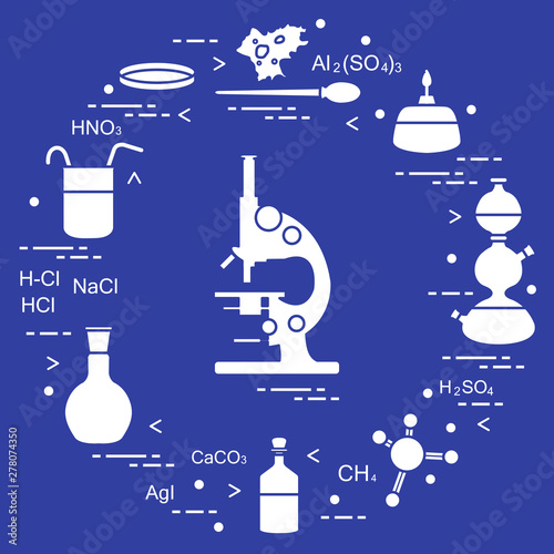 Chemistry scientific, education elements.