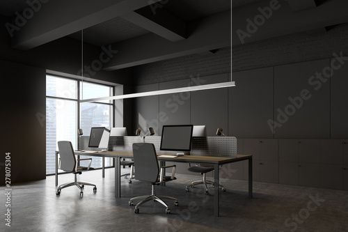 Gray open space office corner © ImageFlow