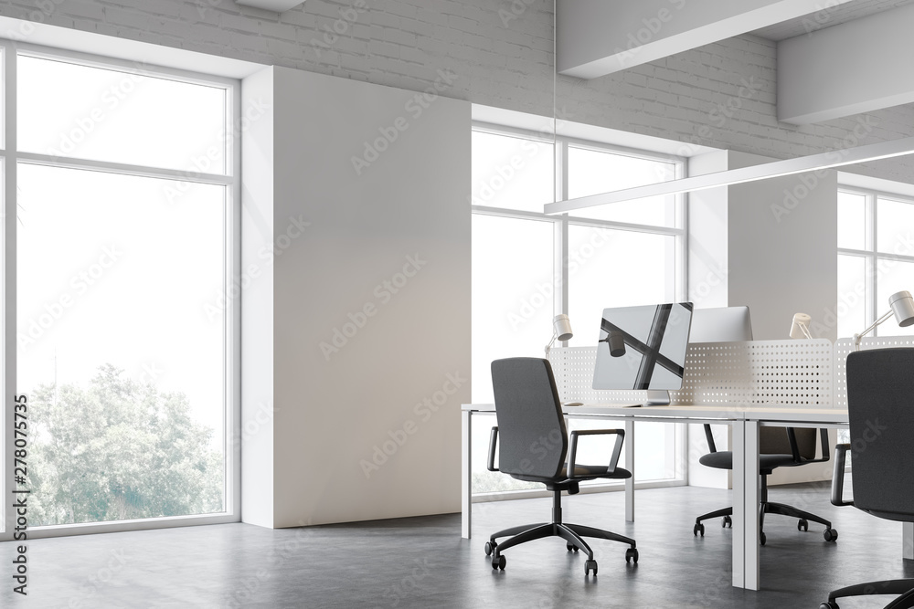 White open space office corner White open space office corner
