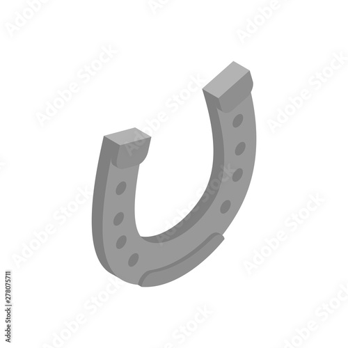 Horseshoe isolated. Good luck symbol. vector illustration
