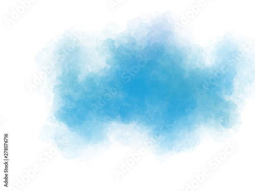 Abstract colorful shape on watercolor illustration painting background.